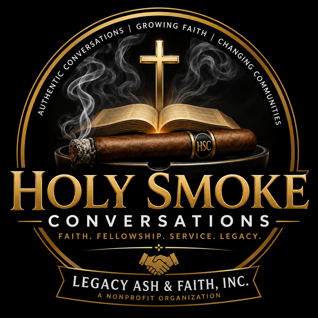 Holy Smoke Conversations logo for Legacy Ash & Faith, Inc.